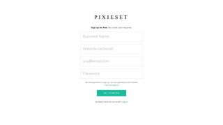 Pixieset - Sign Up