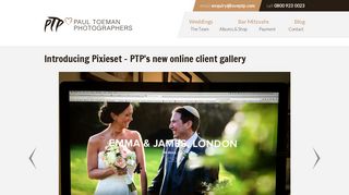 Introducing Pixieset - PTP's new online client gallery | Paul Toeman ...