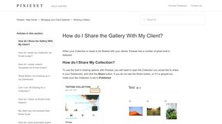 How do I Share the Gallery With My Client? – Pixieset - Help Center