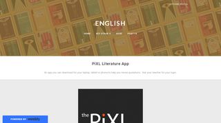 PiXL Lit app - English
