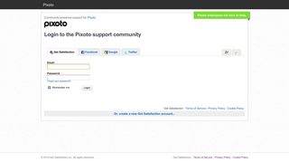 Login to the Pixoto support community