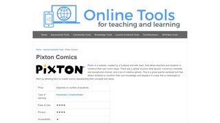 Pixton Comics – Online Tools for Teaching & Learning - UMass Blogs