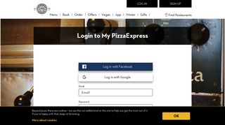 Login | PizzaExpress