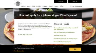 How do I apply for a job working at PizzaExpress? | PizzaExpress