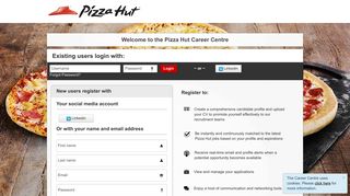 Welcome to the Pizza Hut Career Center - Register or Login
