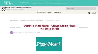 Domino's Pizza Mogul – Crowdsourcing Pizzas via Social Media ...