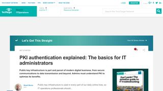 PKI authentication explained: The basics for IT administrators