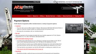 Payment Options | PKM Electric Cooperative