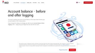 Account balance - before and after logging | PKO Bank Polski