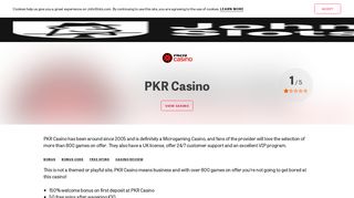 PKR Casino - Get €900 welcome bonus + 100 freespins | JohnSlots.com