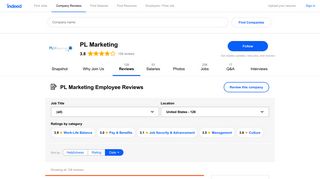 Working at PL Marketing: 125 Reviews | Indeed.com