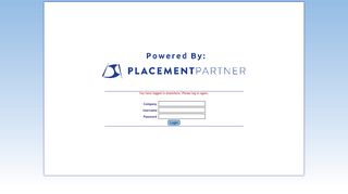 Placement Partner Client Login