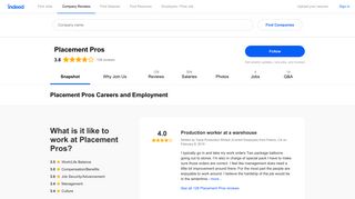Placement Pros Careers and Employment | Indeed.com