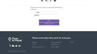 Login | Places for People - Careers
