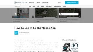How to log in to the Mobile App – Placester