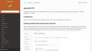 placetel CTI — Zammad documentation