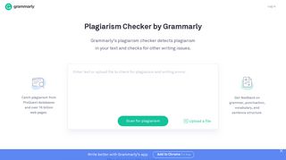 Plagiarism Checker | Grammarly