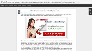 Plain Green Loans Login - Instant Payday Loans. | PlainGreenLoans ...