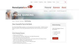 Personal - Banking - Online Banking - PlainsCapital Bank