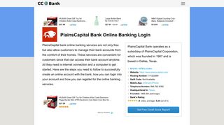 PlainsCapital Bank Online Banking Login - CC Bank