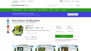 Plan It Green: The Big Switch Game Review - Common Sense Media