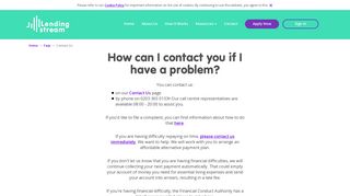 How can I contact you if I have a problem? | Lending Stream