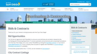 Bids & Contracts | Purchasing & Contracting | City of San Diego Official ...