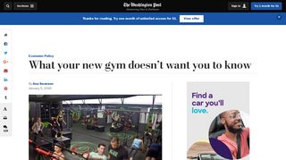 What your new gym doesn't want you to know - The Washington Post