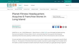Planet Fitness Headquarters Acquires 6 Franchise Stores in Long ...