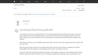 Connecting to Planet Fitness public WIFI - Apple Community