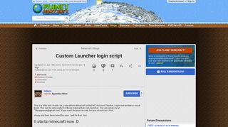 Custom Launcher login script Minecraft Blog - Planet Minecraft
