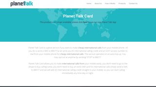 Planet Talk Card - Planet Talk - Cheap International Calls