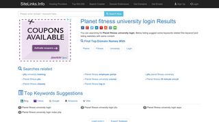 Planet fitness university login Results For Websites Listing