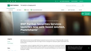 BNP Paribas Securities Services launches new web-based solution ...