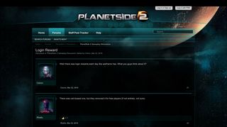 Login Reward | PlanetSide 2 Forums - Daybreak Games