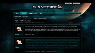 PS4 to PC Membership? | PlanetSide 2 Forums