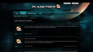Link An Account To Steam | PlanetSide 2 Forums