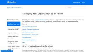 Managing Your Organization as an Admin – PlanGrid