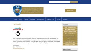 PlanIt Schedule - California Police Chiefs Association