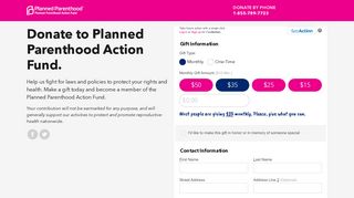 Donate to Planned Parenthood Action Fund