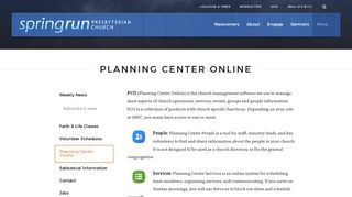 Spring Run Presbyterian Church: Midlothian, VA > Planning Center ...