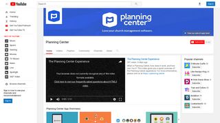 Planning Center - YouTube