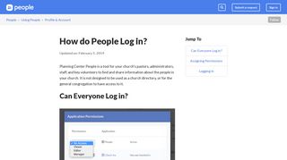 How do People Log in? – People