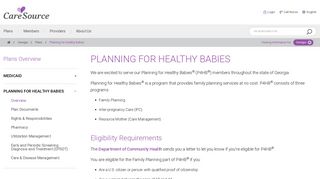 Planning for Healthy Babies | CareSource