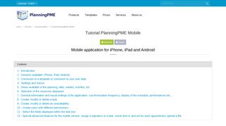Use schedule software on your smartphone or tablet - PlanningPME