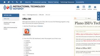 Office 365 - Plano ISD