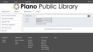 Catalog - Plano Public Library System