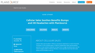 Case Study | Cellular Sales | PlanSource