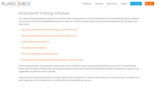 OneSuiteHR Training | PlanSource