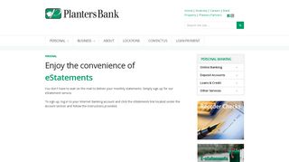 Planters Bank :: Personal :: Online Banking :: eStatements